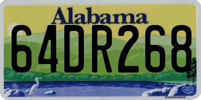 AL license plate 64DR268