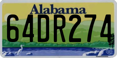 AL license plate 64DR274