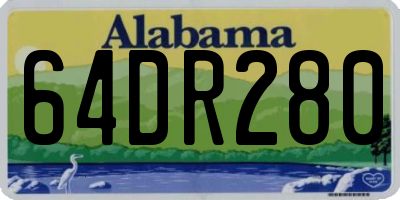 AL license plate 64DR280