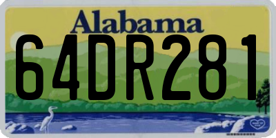 AL license plate 64DR281
