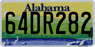 AL license plate 64DR282