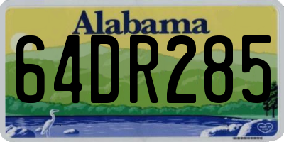 AL license plate 64DR285