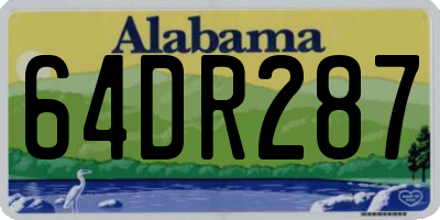 AL license plate 64DR287
