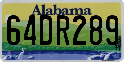 AL license plate 64DR289
