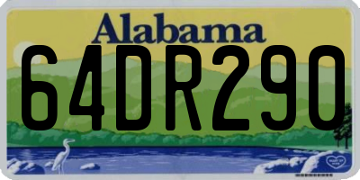 AL license plate 64DR290