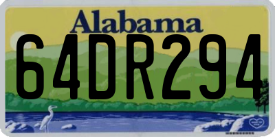 AL license plate 64DR294