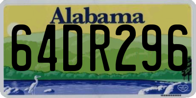AL license plate 64DR296