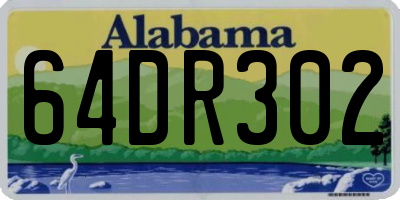 AL license plate 64DR302