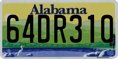 AL license plate 64DR310