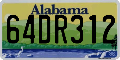 AL license plate 64DR312
