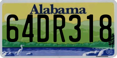 AL license plate 64DR318