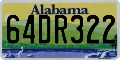 AL license plate 64DR322