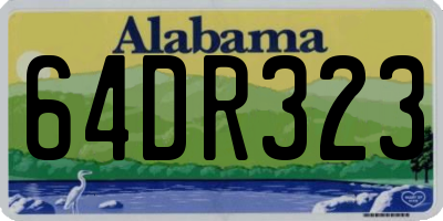 AL license plate 64DR323