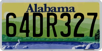 AL license plate 64DR327