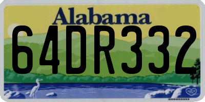 AL license plate 64DR332
