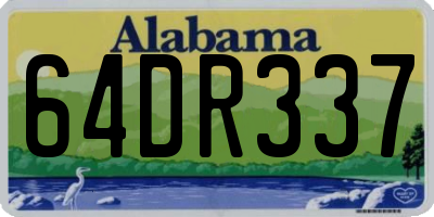 AL license plate 64DR337