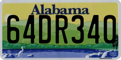AL license plate 64DR340