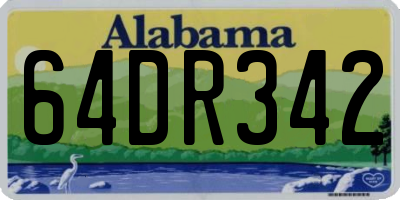 AL license plate 64DR342