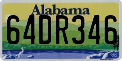 AL license plate 64DR346