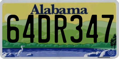 AL license plate 64DR347