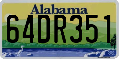 AL license plate 64DR351