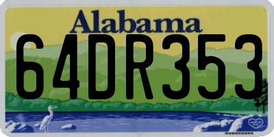 AL license plate 64DR353