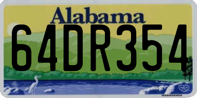 AL license plate 64DR354