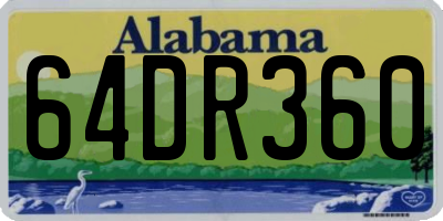 AL license plate 64DR360