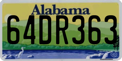 AL license plate 64DR363