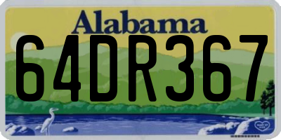 AL license plate 64DR367