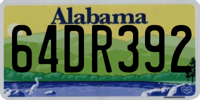 AL license plate 64DR392