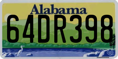 AL license plate 64DR398