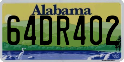 AL license plate 64DR402