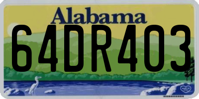 AL license plate 64DR403