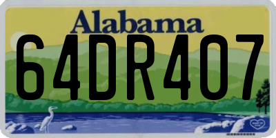 AL license plate 64DR407