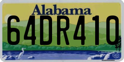 AL license plate 64DR410