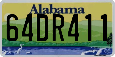 AL license plate 64DR411