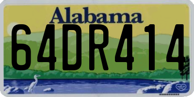AL license plate 64DR414