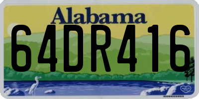 AL license plate 64DR416