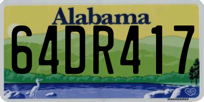 AL license plate 64DR417