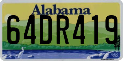 AL license plate 64DR419
