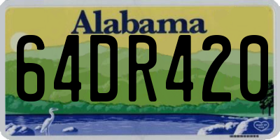 AL license plate 64DR420