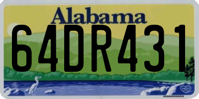 AL license plate 64DR431