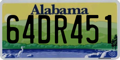 AL license plate 64DR451