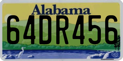 AL license plate 64DR456