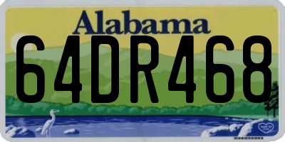 AL license plate 64DR468