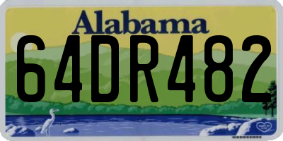 AL license plate 64DR482