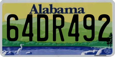 AL license plate 64DR492
