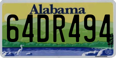 AL license plate 64DR494
