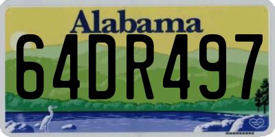 AL license plate 64DR497